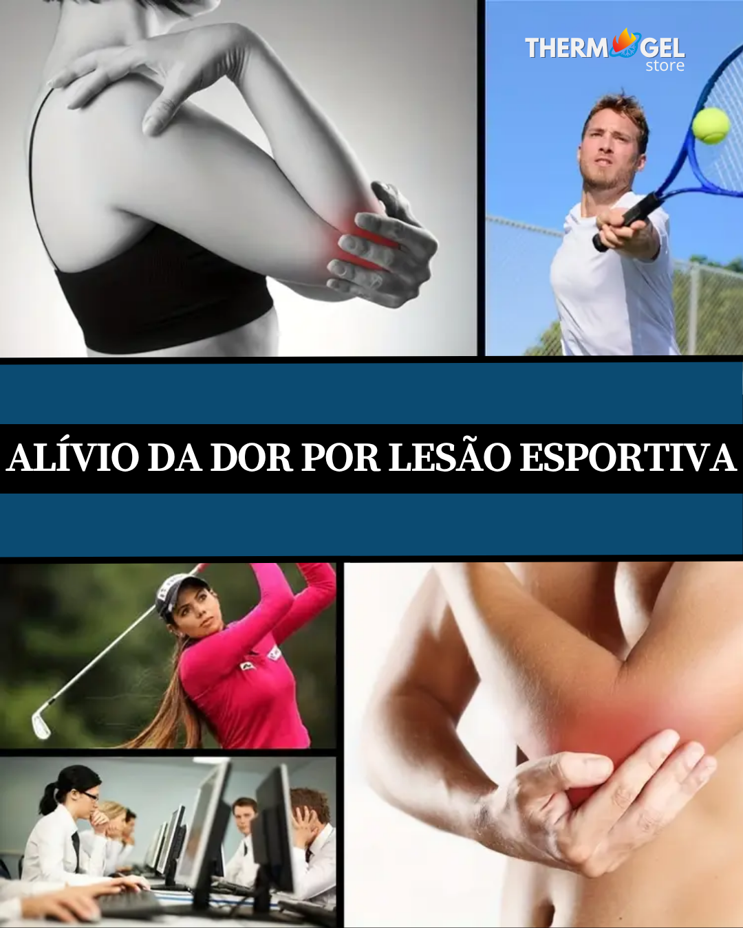 THERMOGEL MULTI - Cotovelo, Antebraço, Punho, Coxa, Joelho, Panturrilha e Tornozelo