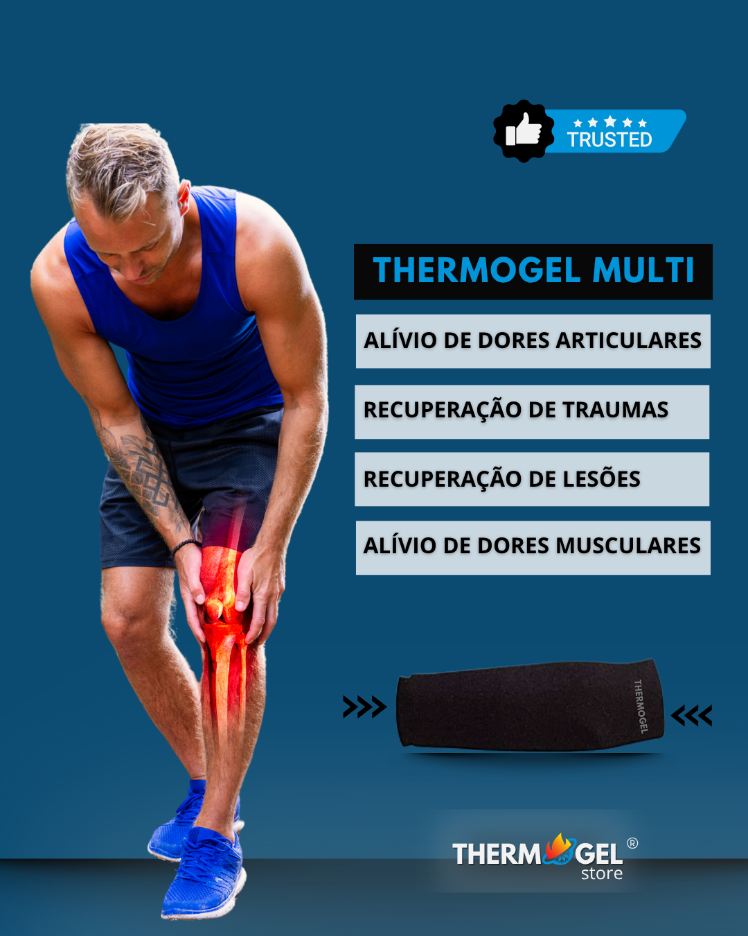 THERMOGEL MULTI - Cotovelo, Antebraço, Punho, Coxa, Joelho, Panturrilha e Tornozelo
